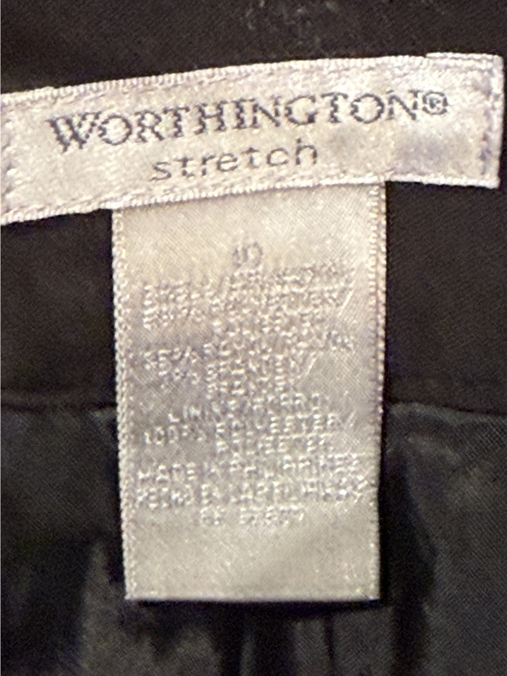 Worthington Classic Black Skirt Lined Size 10 - Picture 2 of 6